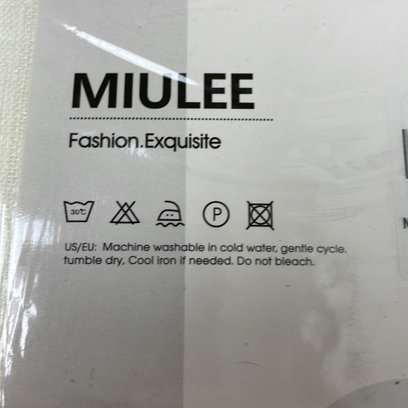 Miulee Sheer Ivory Curtain Panels 52”x108” - Picture 5 of 7